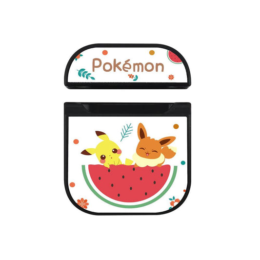 Pokemon Both with a Sweet Smile Hard Plastic Case Cover For Apple Airpods-Xtracase