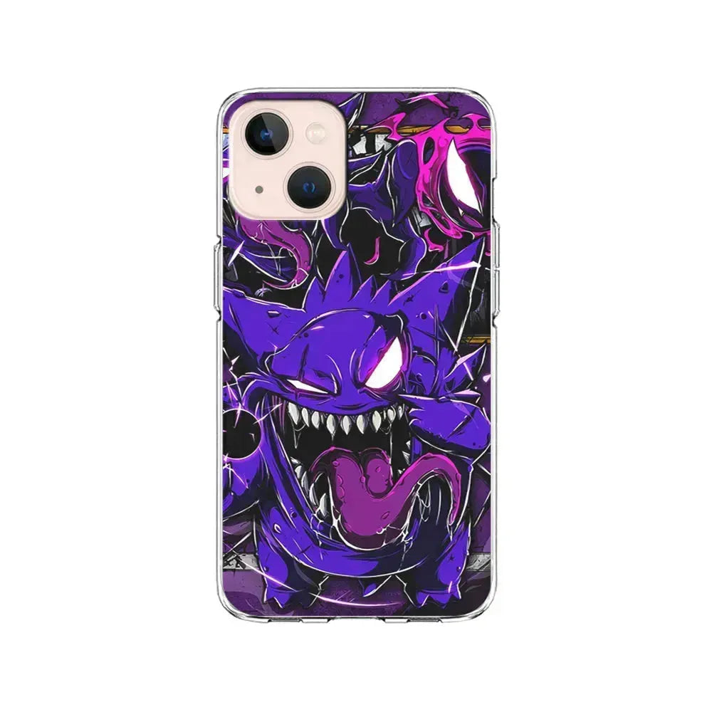 Pokemon Evil Gengar iPhone 13 Mini Case-Clear Soft Case-Xtracase