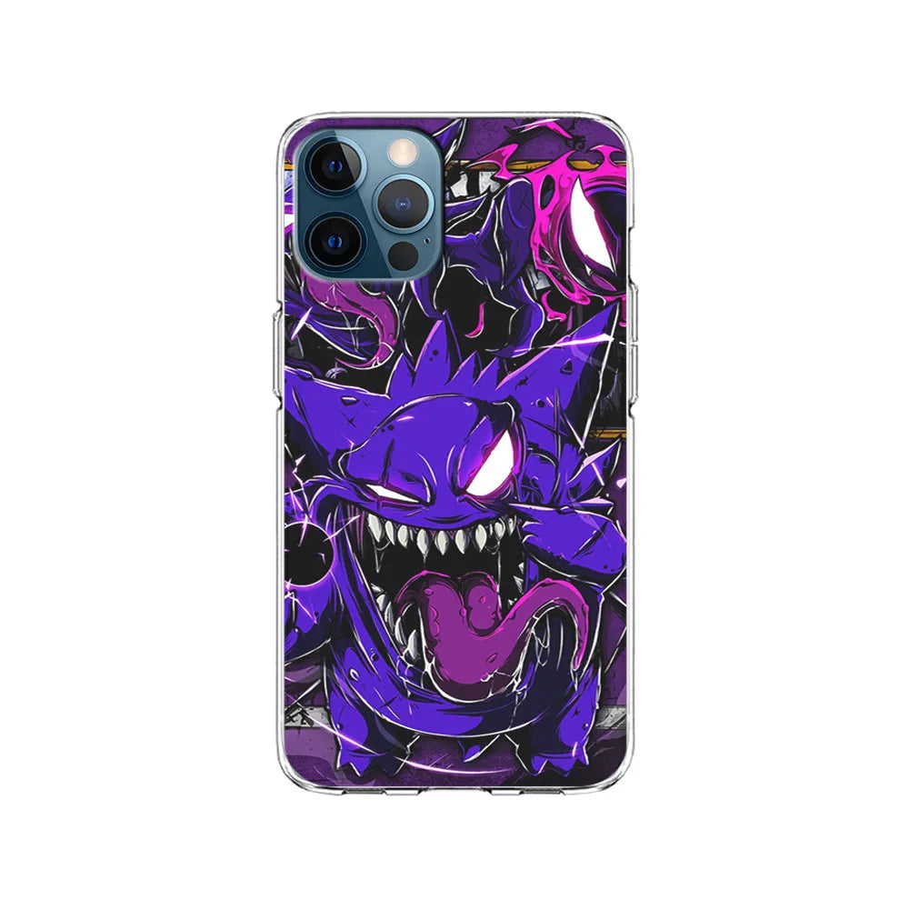 Pokemon Evil Gengar iPhone 13 Pro Max Case-Clear Soft Case-Xtracase