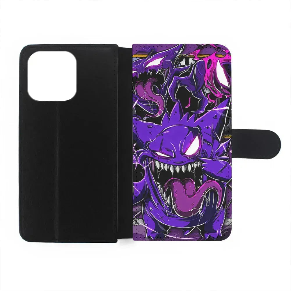 Pokemon Evil Gengar iPhone 15 Pro Max Case-Flip Wallet Case-Xtracase