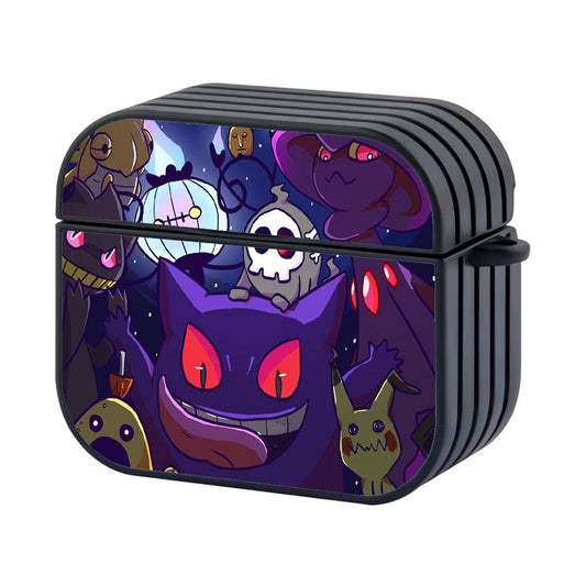Pokemon Gengar Be Afraid and Give Candy Hard Plastic Case Cover For Apple Airpods 3-Xtracase