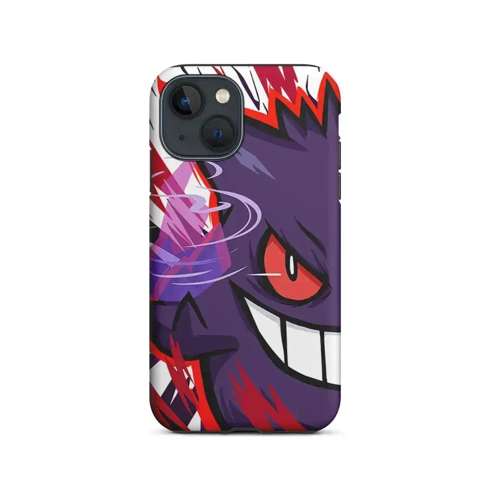 Pokemon Gengar Half Face iPhone 13 Mini Case-2 in 1 Tough Case-Xtracase