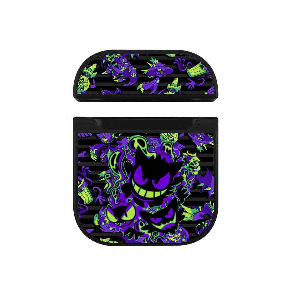 Pokemon Gengar Purple Halation Hard Plastic Case Cover For Apple Airpods-Xtracase