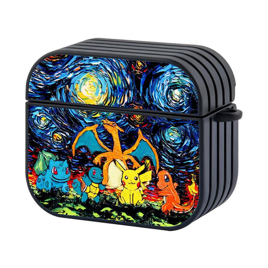 Pokemon Painting Van Gogh Starry Night Hard Plastic Case Cover For Apple Airpods 3-Xtracase