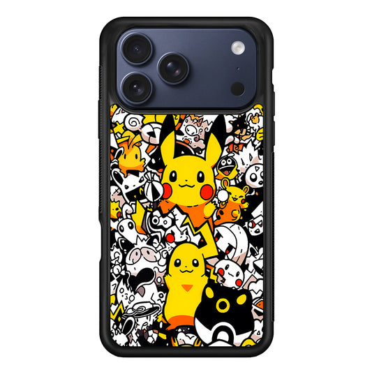 Pokemon Pikachu Doodle iPhone 17 Pro Max Case - Xtracase