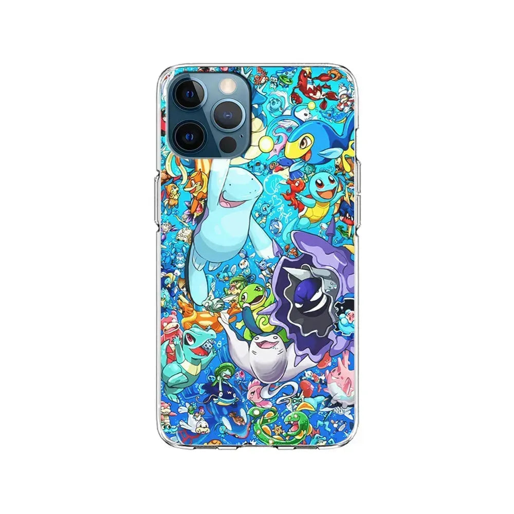 Pokemon Water iPhone 15 Pro Max Case-Clear Soft Case-Xtracase
