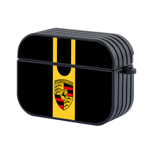 Porsche Logo on Yellow Black Apple Airpods Pro Case - Xtracase