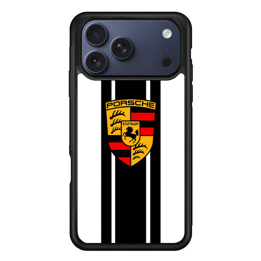Porsche Stripe White Emblem iPhone 17 Pro Case - Xtracase