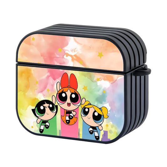 Powerpuff Girls Fly High to The Sky Hard Plastic Case Cover For Apple Airpods 3-Xtracase