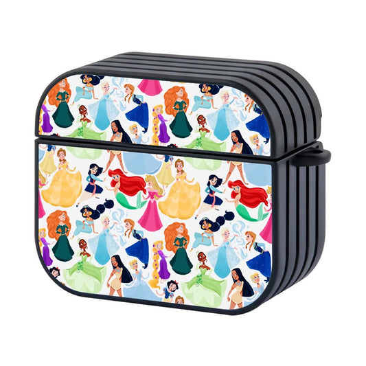 Princesses Pattern Wallpaper Hard Plastic Case Cover For Apple Airpods 3-Xtracase