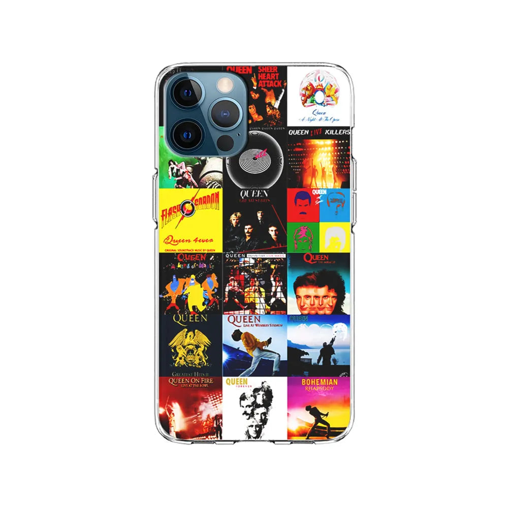 Queen Album Aesthetic iPhone 13 Pro Case-Clear Soft Case-Xtracase