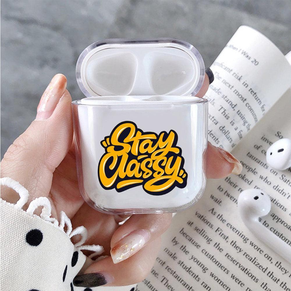 Quotes be Classy Protective Clear Case Cover For Apple Airpods-Xtracase