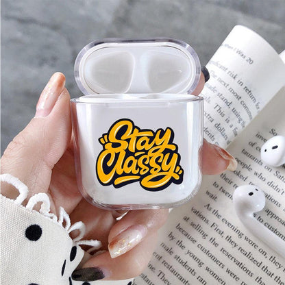 Quotes be Classy Protective Clear Case Cover For Apple Airpods-Xtracase