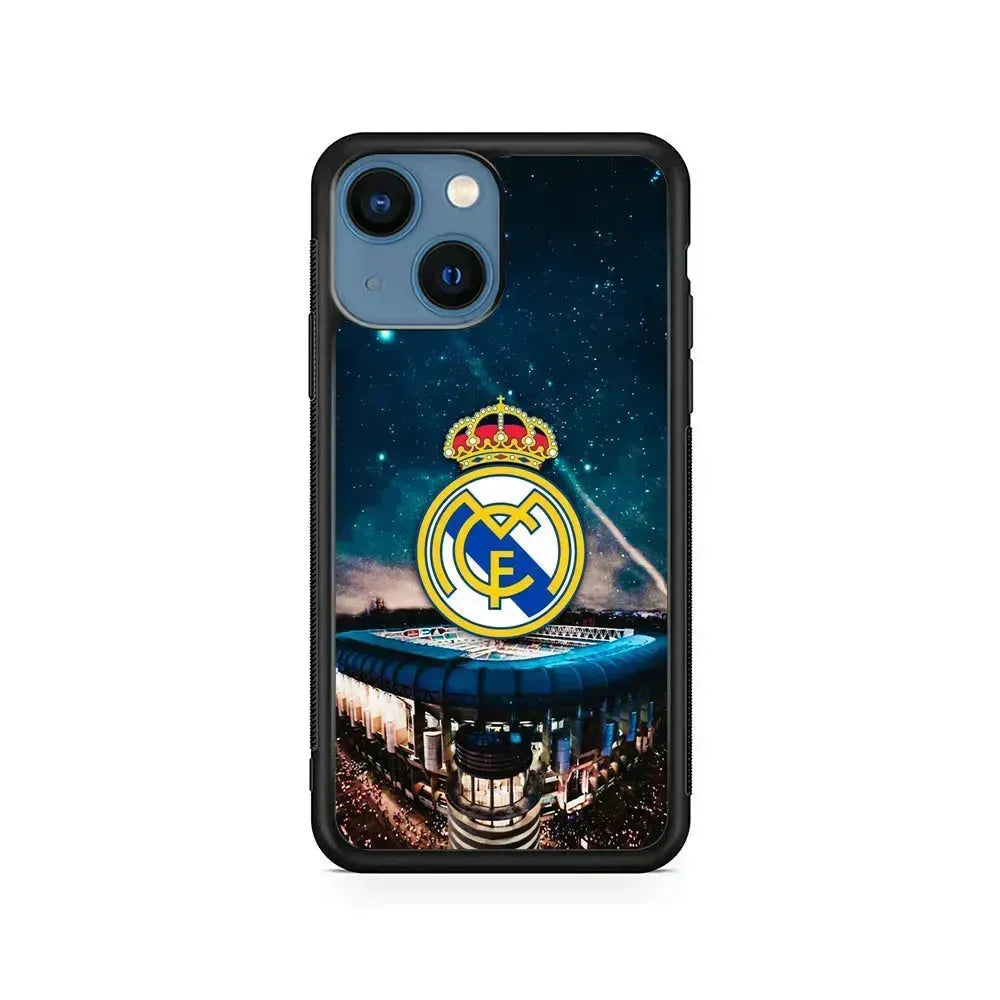 Real Madrid Santiago Bernabeu iPhone 13 Mini Case-Rubber / Black (2D Case)-Xtracase