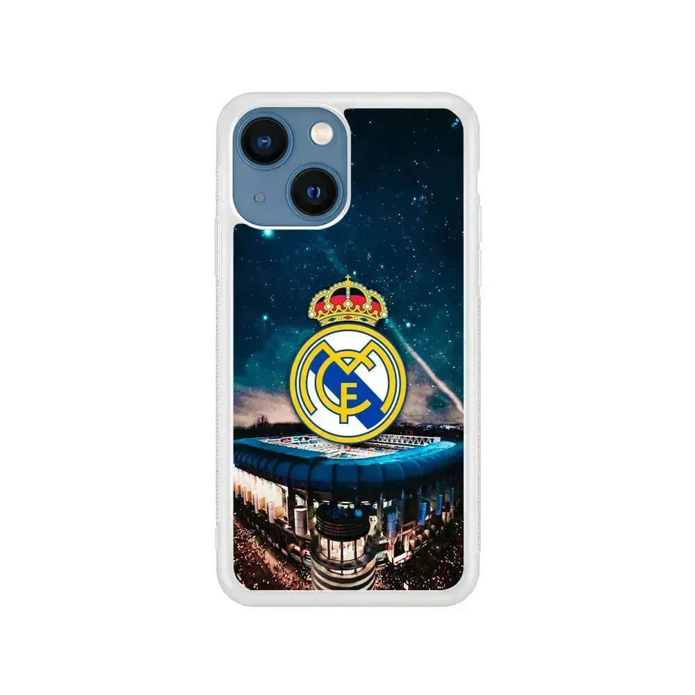 Real Madrid Santiago Bernabeu iPhone 13 Mini Case-Rubber / White (2D Case)-Xtracase