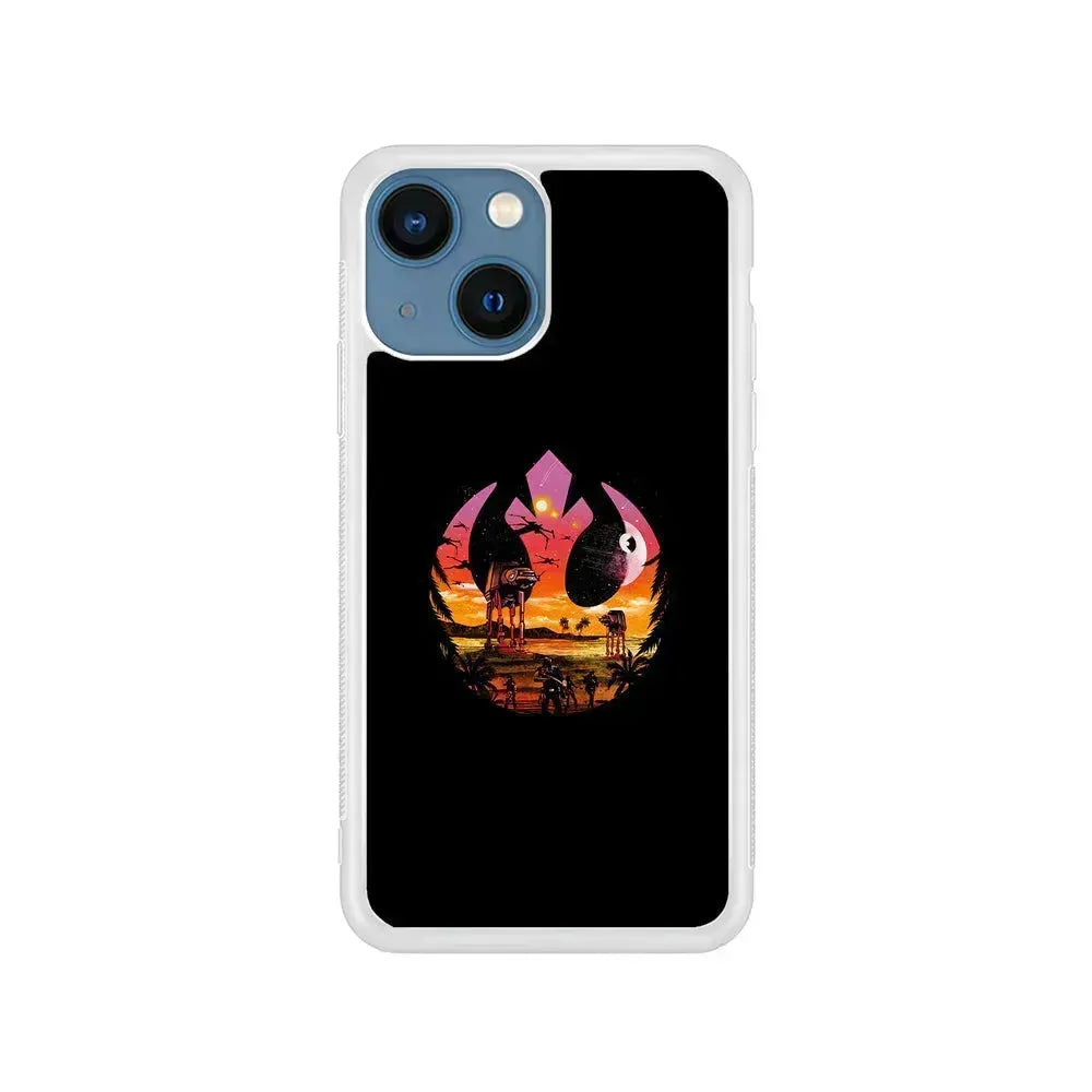 Rebel Alliance Logo Star Wars iPhone 13 Mini Case-Rubber / White (2D Case)-Xtracase