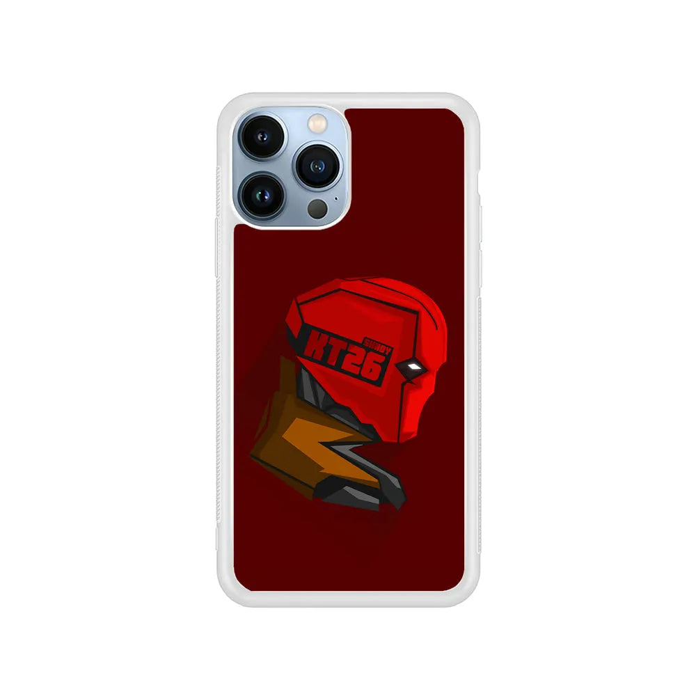 Red Hood Pop Head iPhone 13 Pro Case-Rubber / White (2D Case)-Xtracase