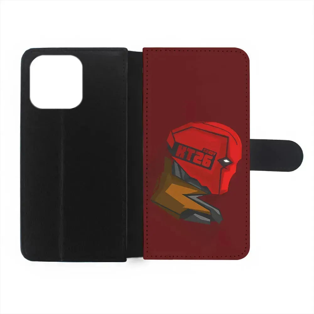 Red Hood Pop Head iPhone 15 Pro Max Case-Flip Wallet Case-Xtracase