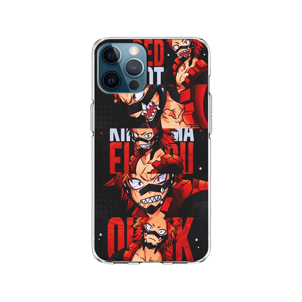 Red Riot Eijiro Kirishima Aesthetic iPhone 13 Pro Case-Clear Soft Case-Xtracase