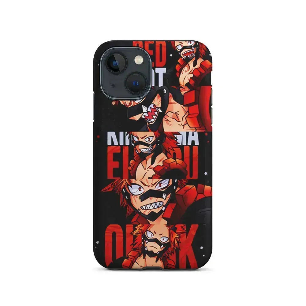Red Riot Eijiro Kirishima Aesthetic iPhone 13 Mini Case-2 in 1 Tough Case-Xtracase