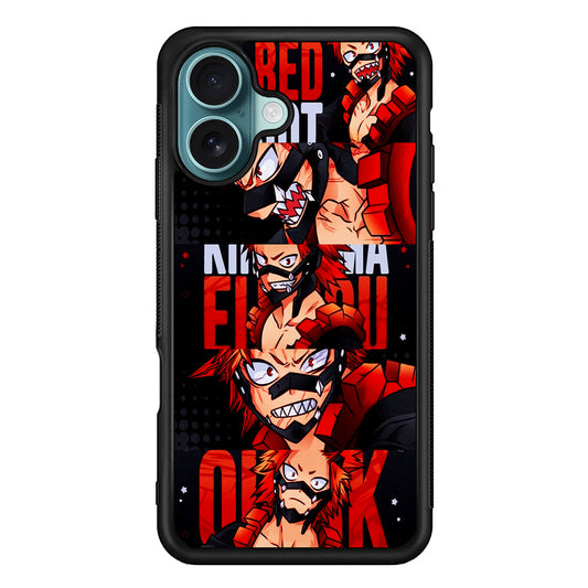 Red Riot Eijiro Kirishima Aesthetic iPhone 16 Plus Case - Xtracase
