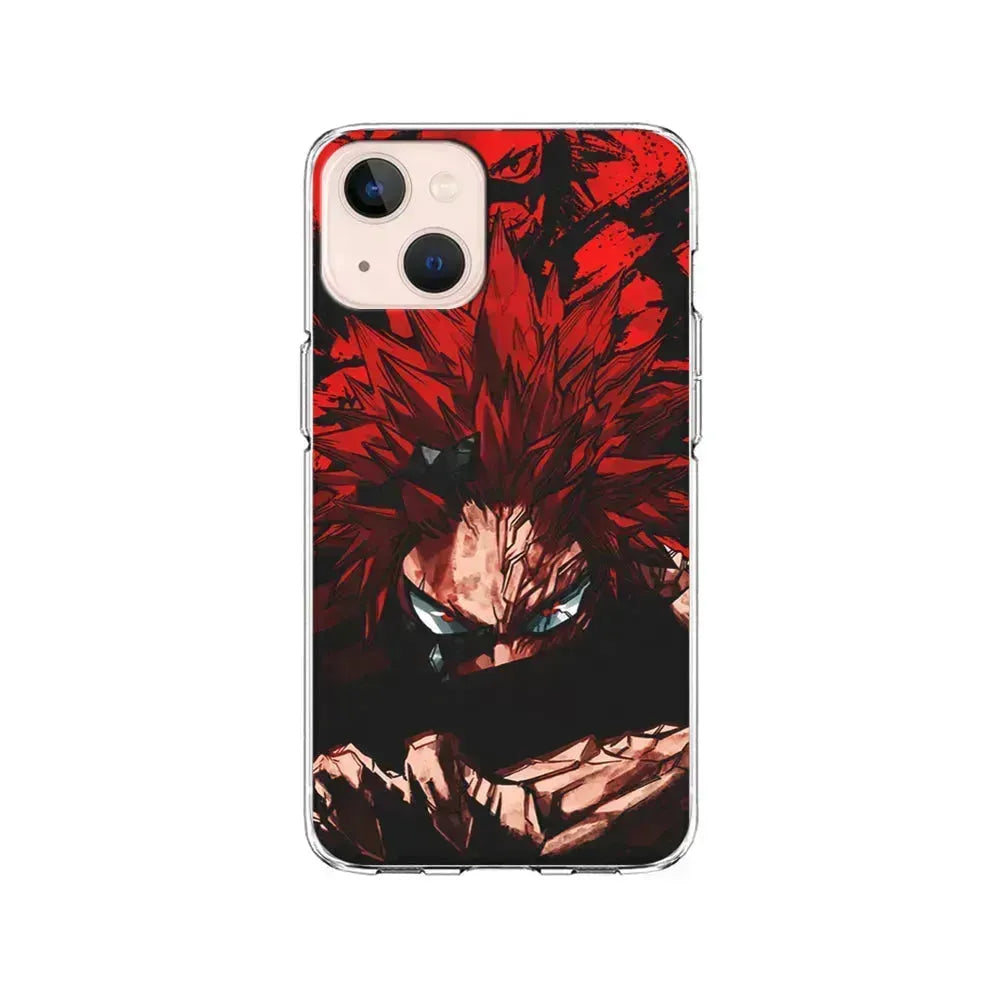 Red Riot Eijiro Kirishima Unbreakable iPhone 13 Mini Case-Clear Soft Case-Xtracase