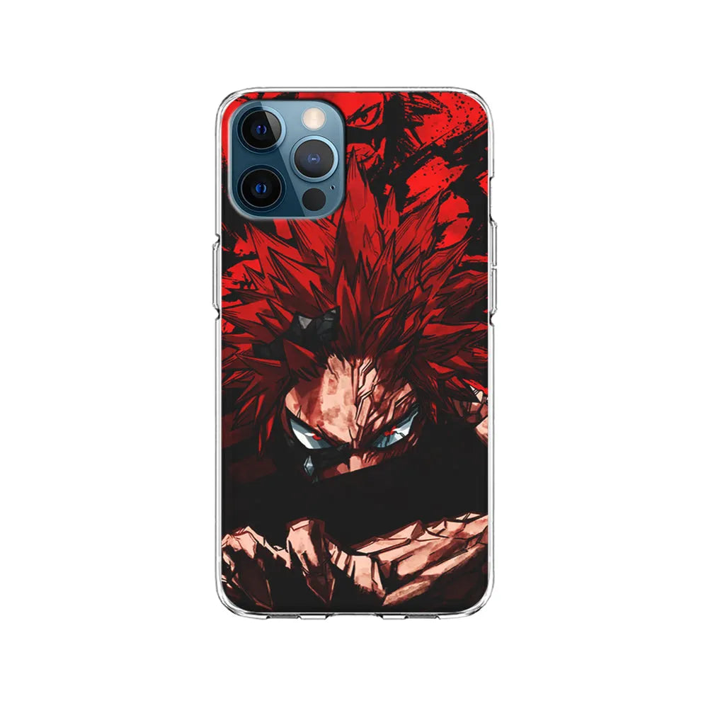 Red Riot Eijiro Kirishima Unbreakable iPhone 13 Pro Case-Clear Soft Case-Xtracase