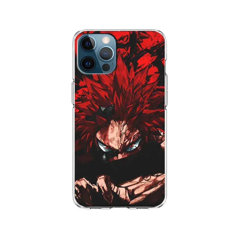 Red Riot Eijiro Kirishima Unbreakable iPhone 15 Pro Max Case-Clear Soft Case-Xtracase