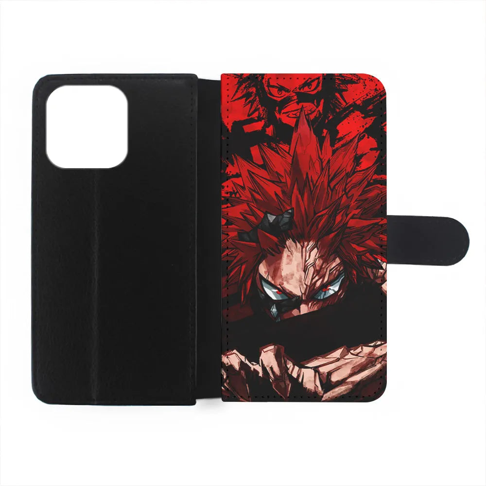 Red Riot Eijiro Kirishima Unbreakable iPhone 13 Pro Case-Flip Wallet Case-Xtracase