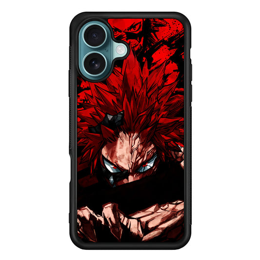Red Riot Eijiro Kirishima Unbreakable iPhone 16 Plus Case - Xtracase