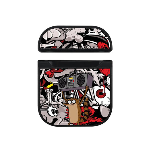 Regular Show Keep Music On Hard Plastic Case Cover For Apple Airpods-Xtracase