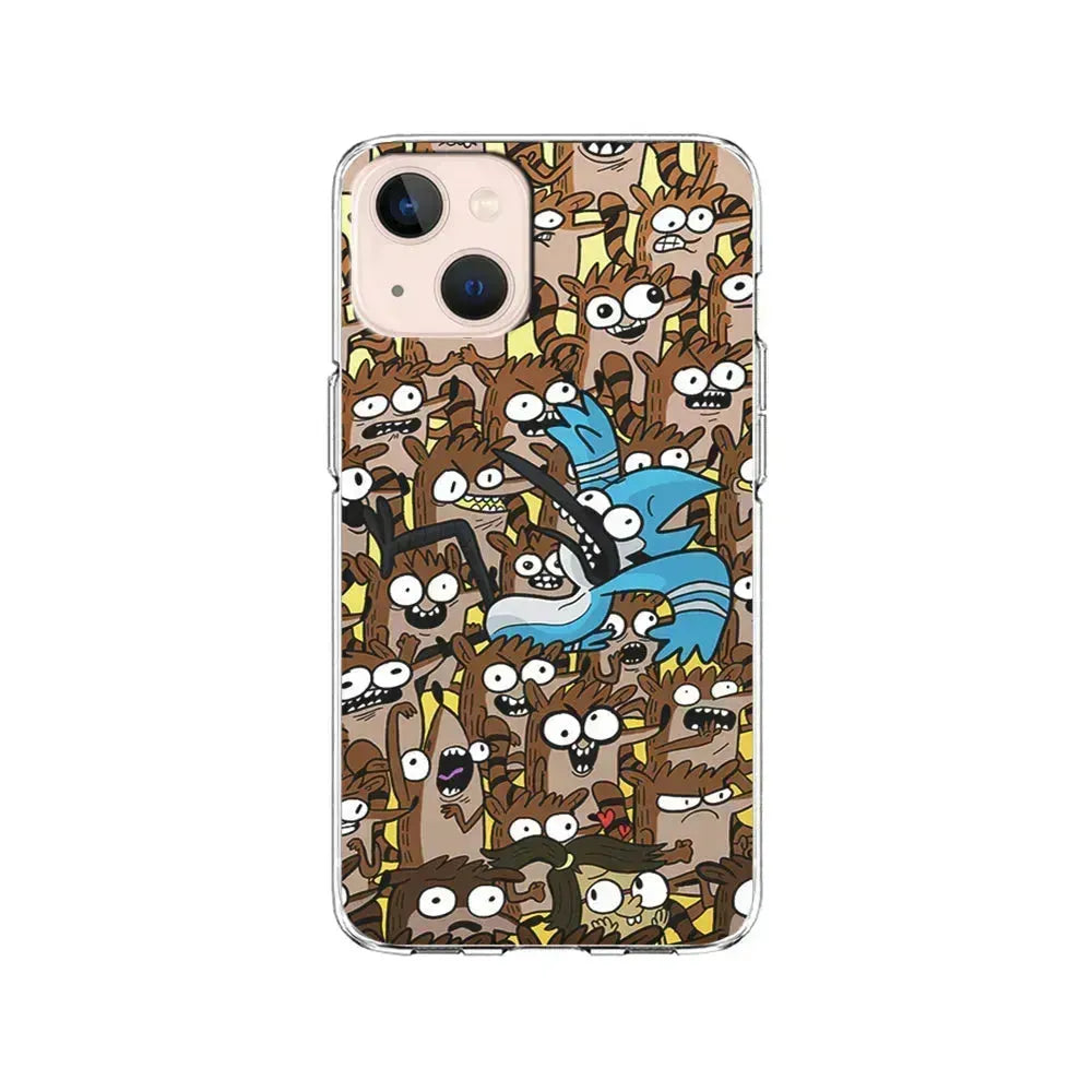 Regular Show Rigby Mordecai Cartoon iPhone 13 Mini Case-Clear Soft Case-Xtracase