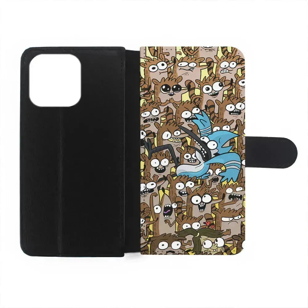Regular Show Rigby Mordecai Cartoon iPhone 13 Mini Case-Flip Wallet Case-Xtracase