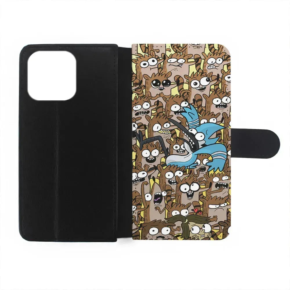 Regular Show Rigby Mordecai Cartoon iPhone 15 Pro Max Case-Flip Wallet Case-Xtracase