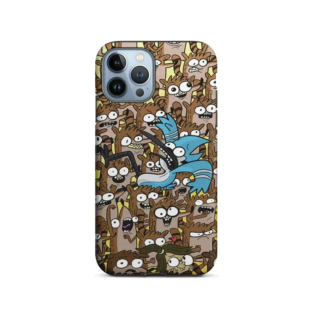 Regular Show Rigby Mordecai Cartoon iPhone 15 Pro Max Case-2 in 1 Tough Case-Xtracase