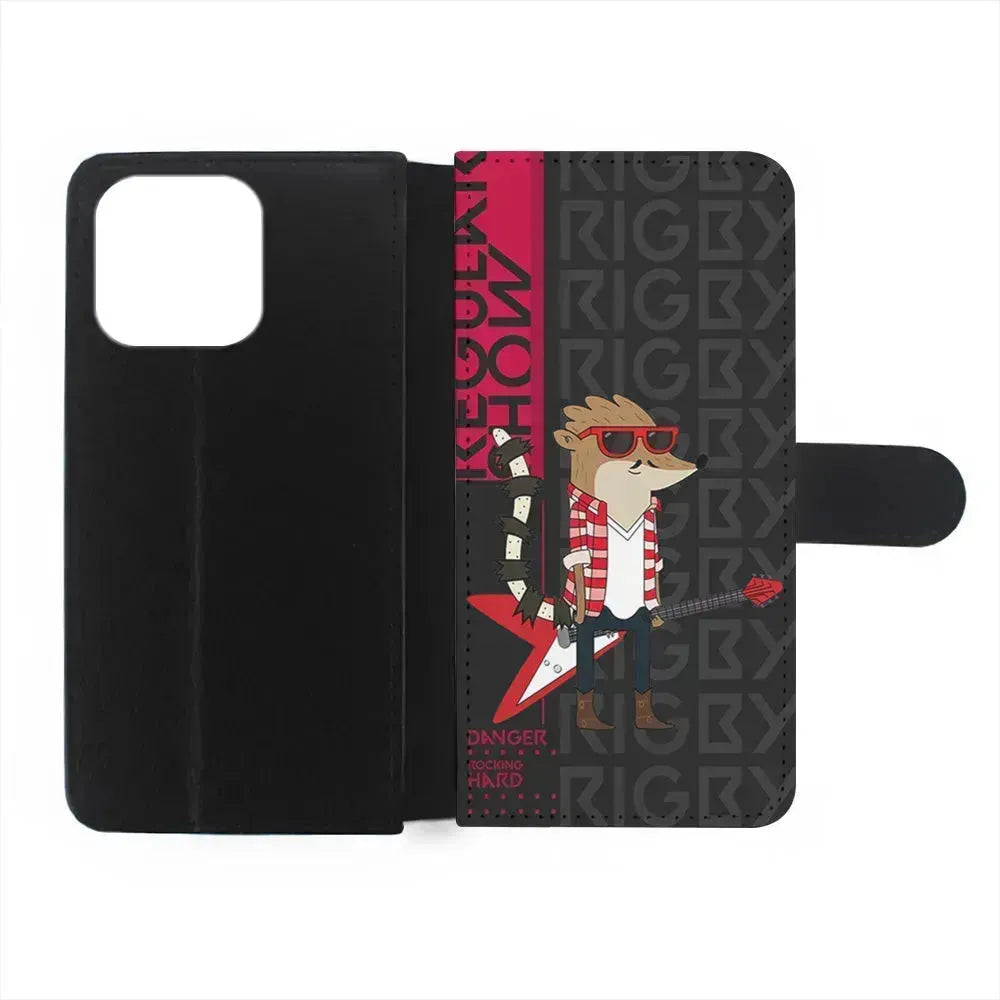 Regular Show Rigby Rockstar iPhone 13 Mini Case-Flip Wallet Case-Xtracase