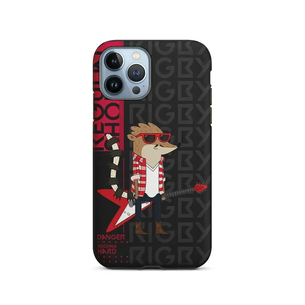 Regular Show Rigby Rockstar iPhone 15 Pro Max Case-2 in 1 Tough Case-Xtracase
