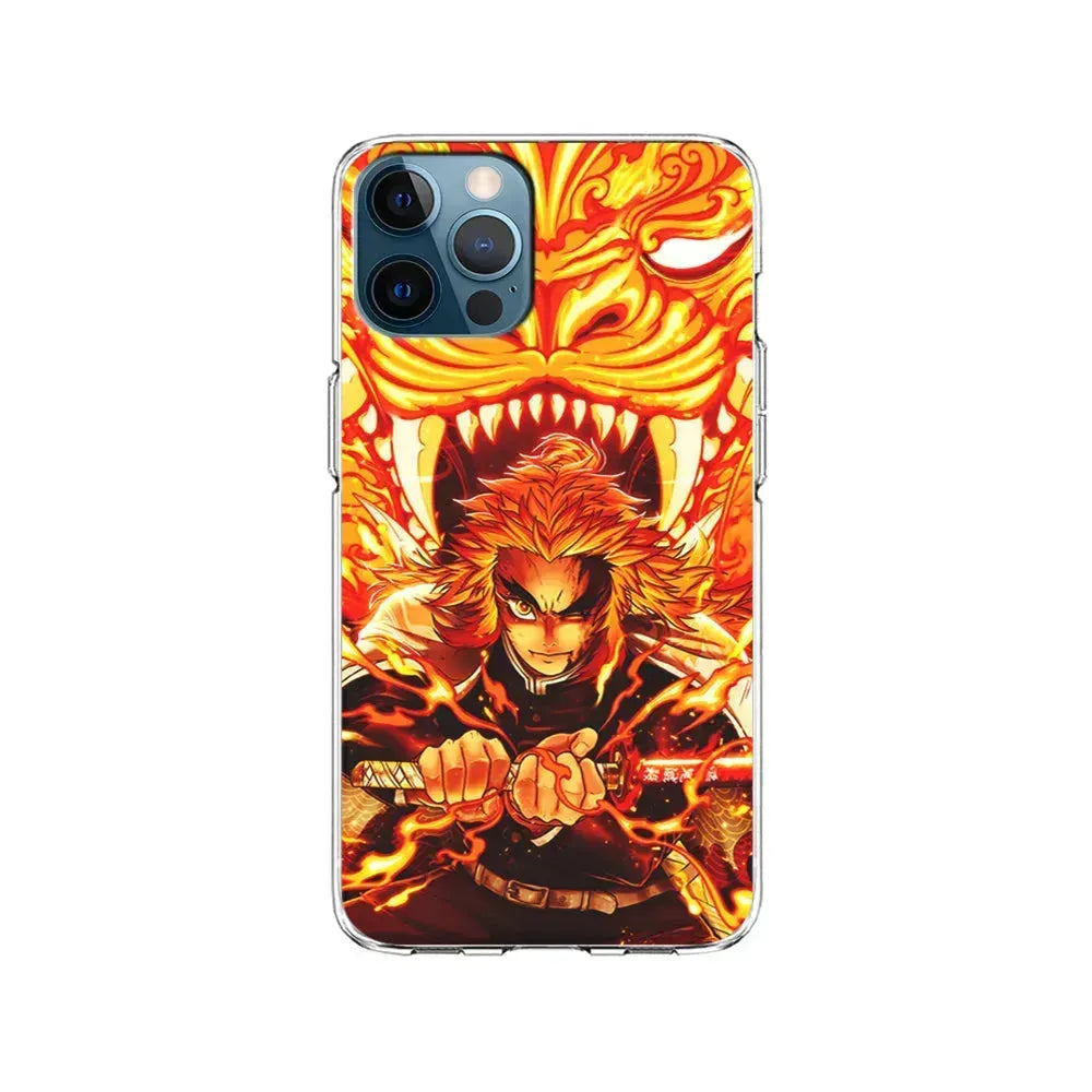 Rengoku Kyojuro Demon Slayer iPhone 15 Pro Max Case-Clear Soft Case-Xtracase