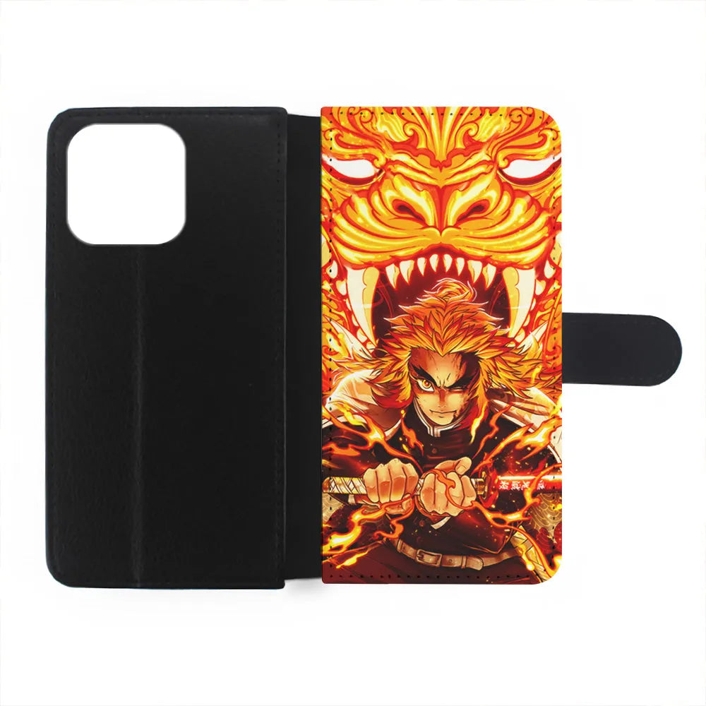 Rengoku Kyojuro Demon Slayer iPhone 13 Pro Case-Flip Wallet Case-Xtracase