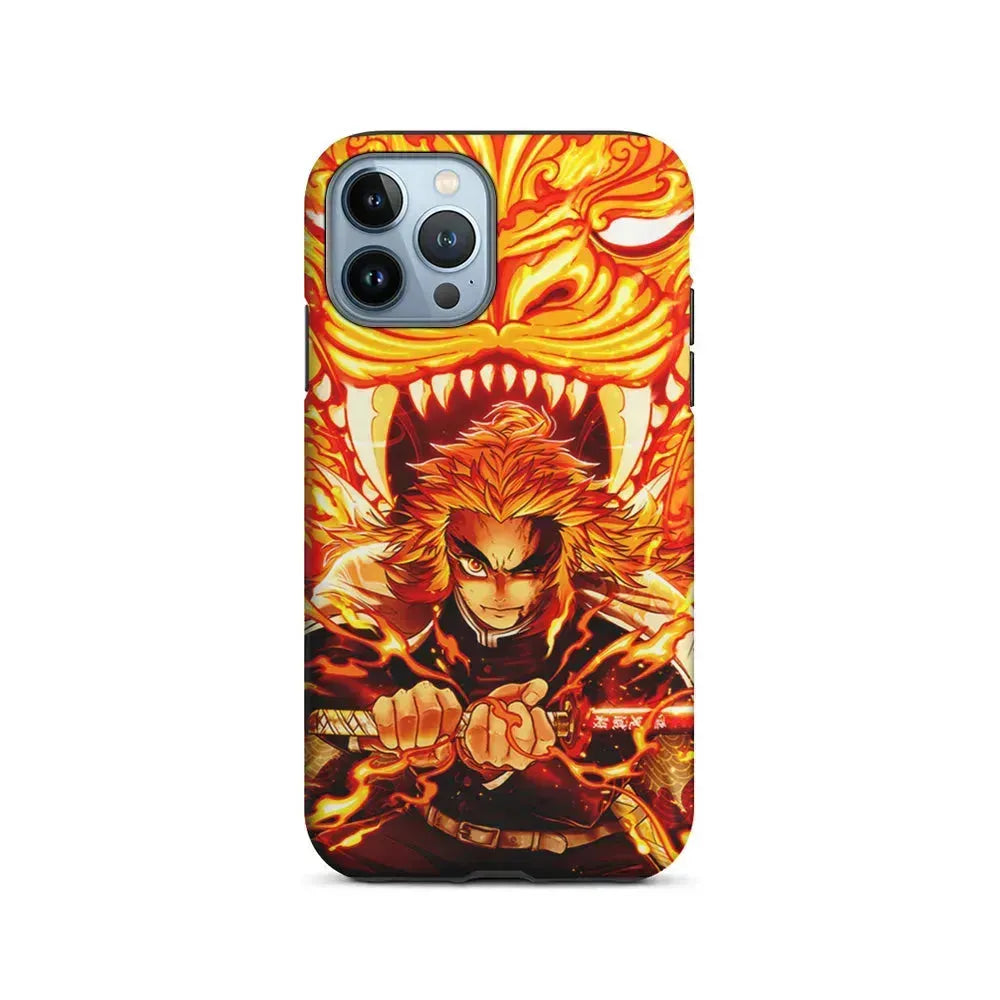 Rengoku Kyojuro Demon Slayer iPhone 15 Pro Max Case-2 in 1 Tough Case-Xtracase