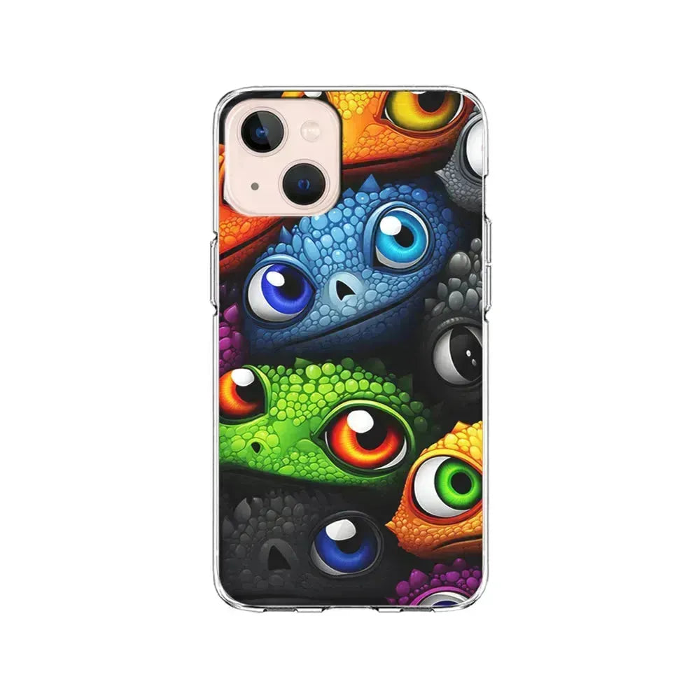 Reptile Eye Cartoon iPhone 13 Mini Case-Clear Soft Case-Xtracase