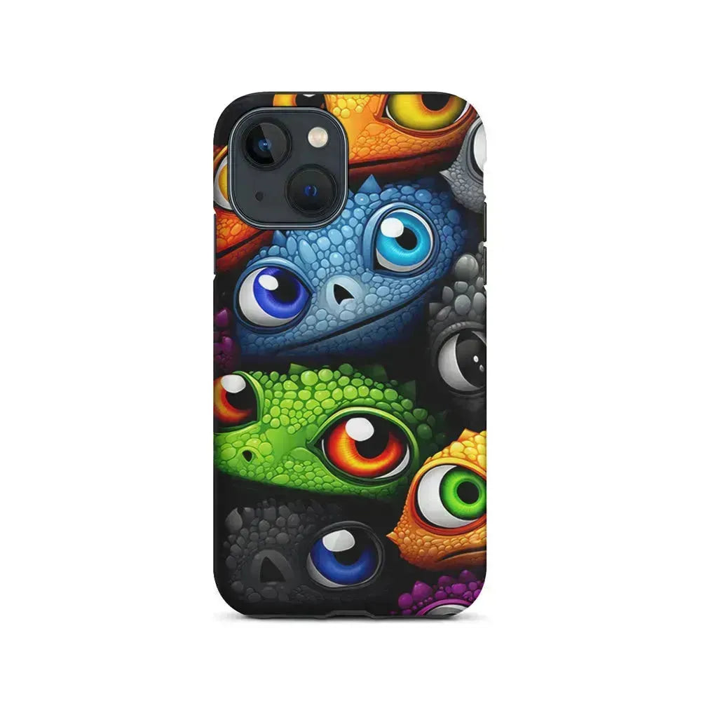 Reptile Eye Cartoon iPhone 13 Mini Case-2 in 1 Tough Case-Xtracase