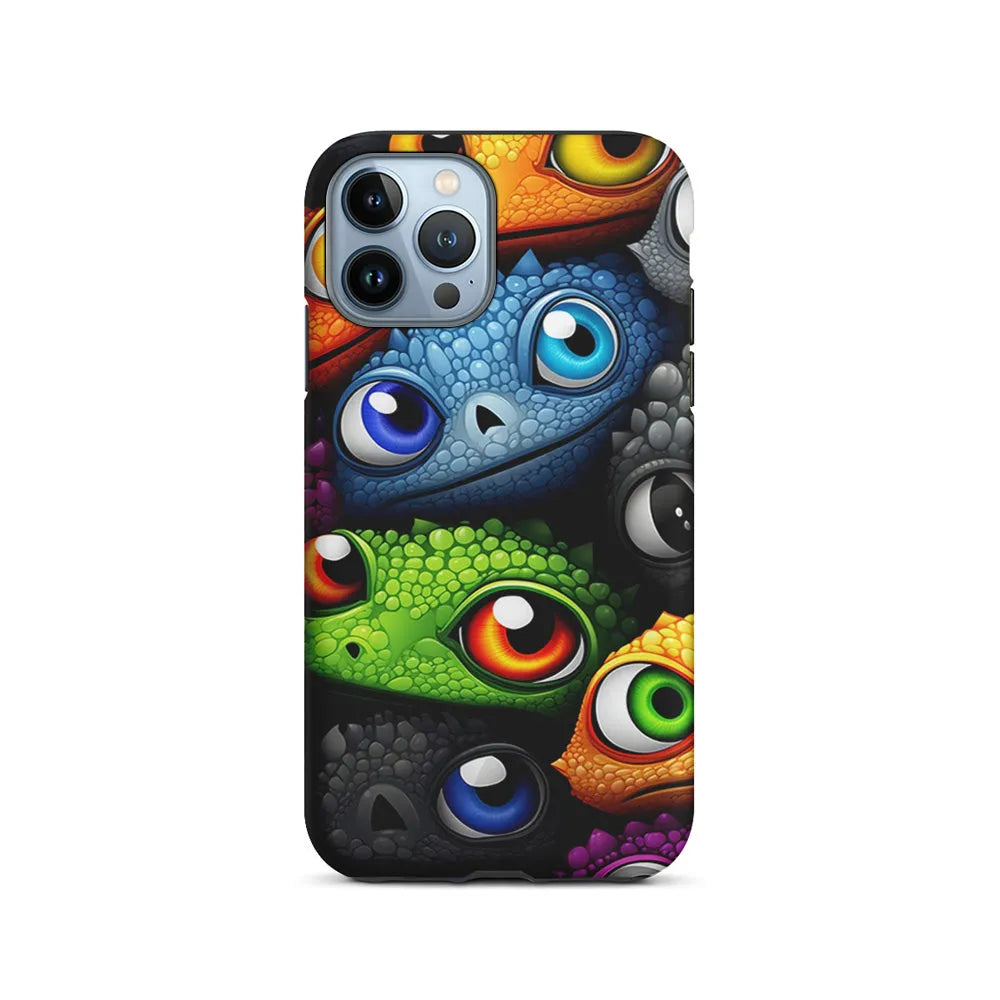Reptile Eye Cartoon iPhone 13 Pro Case-2 in 1 Tough Case-Xtracase