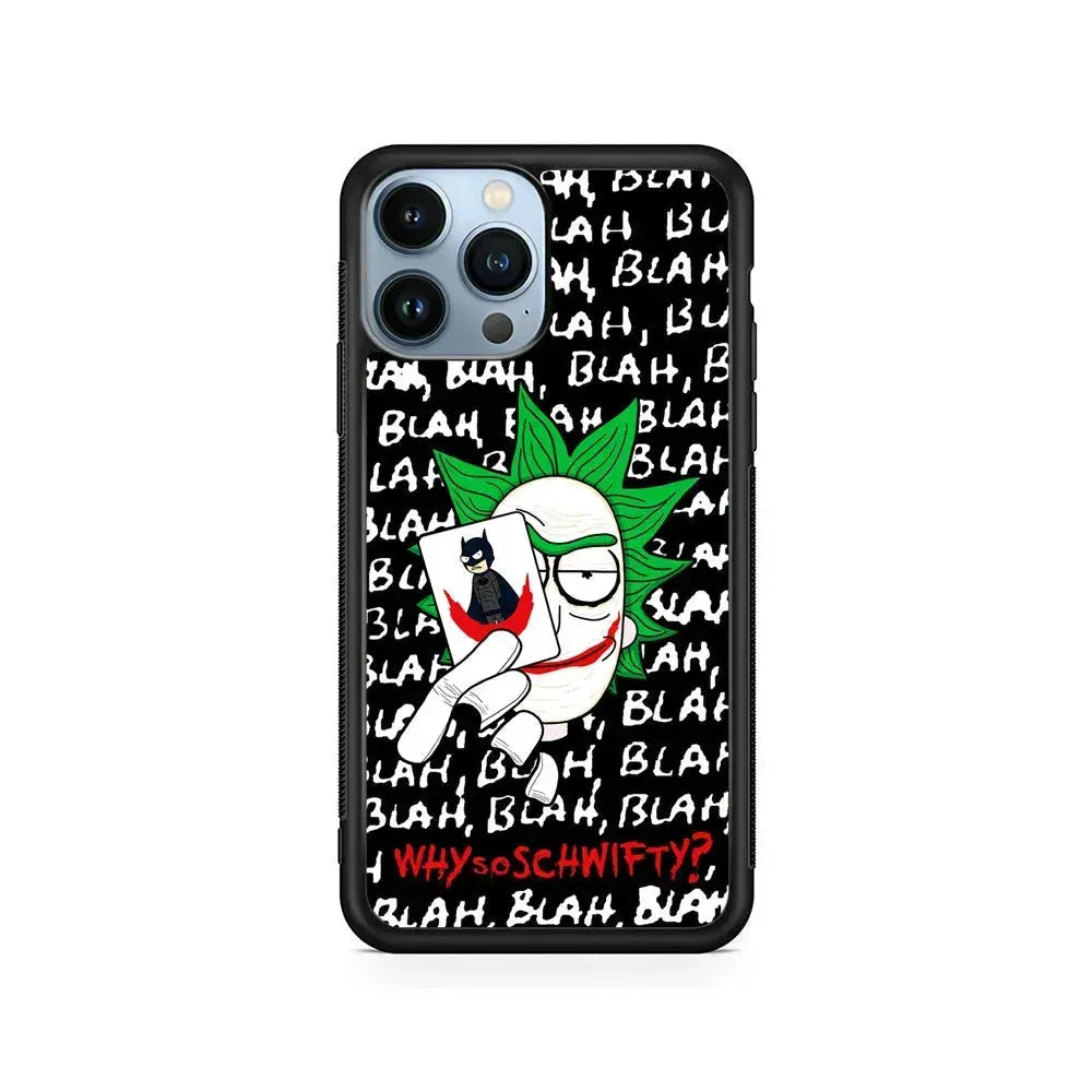 Rick Joker Quotes iPhone 15 Pro Max Case-Rubber / Black (2D Case)-Xtracase