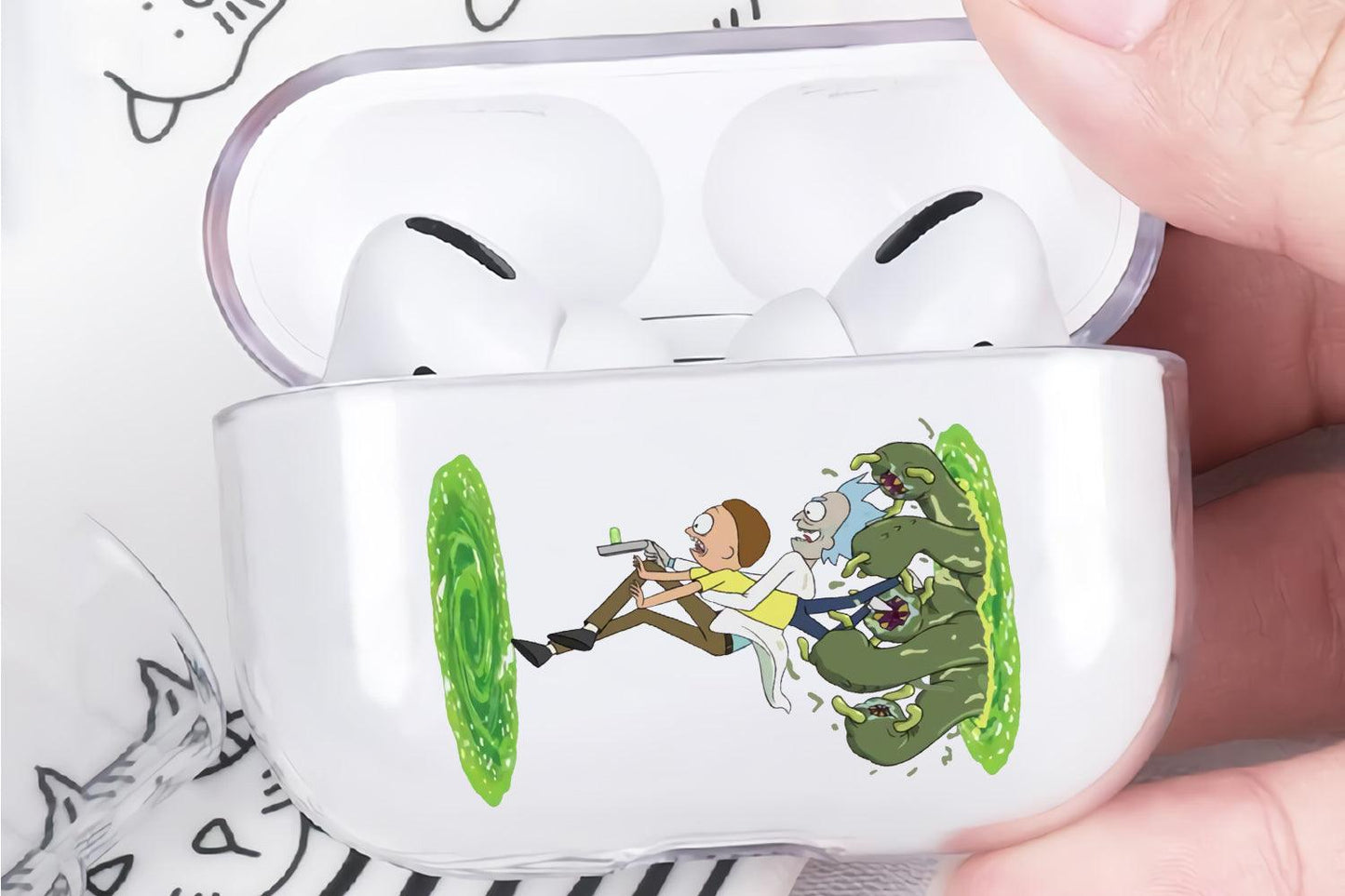 Rick and Morty Gate of Enemy Protective Clear Case Cover For Apple Airpod Pro 3-Xtracase