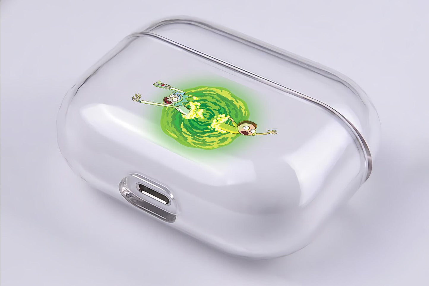 Rick and Morty Time Portal Apple Airpod Pro 2 Clear Case-Xtracase
