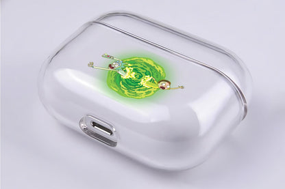 Rick and Morty Time Portal Apple Airpod Pro 2 Clear Case-Xtracase