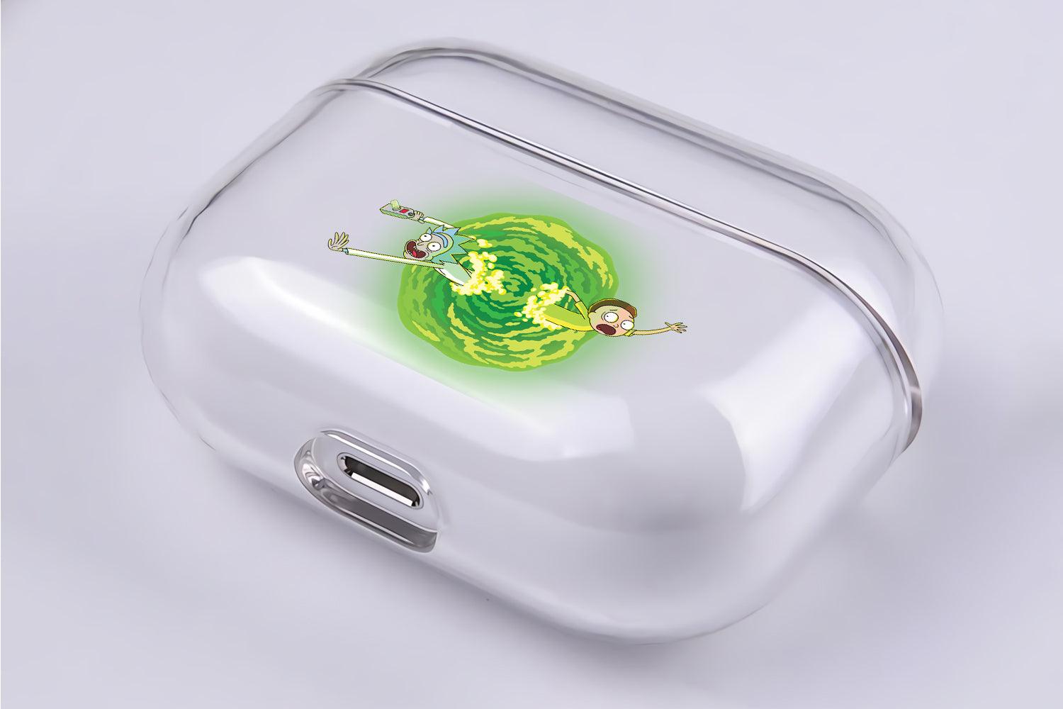 Rick and Morty Time Portal Protective Clear Case Cover For Apple Airpod Pro 3-Xtracase