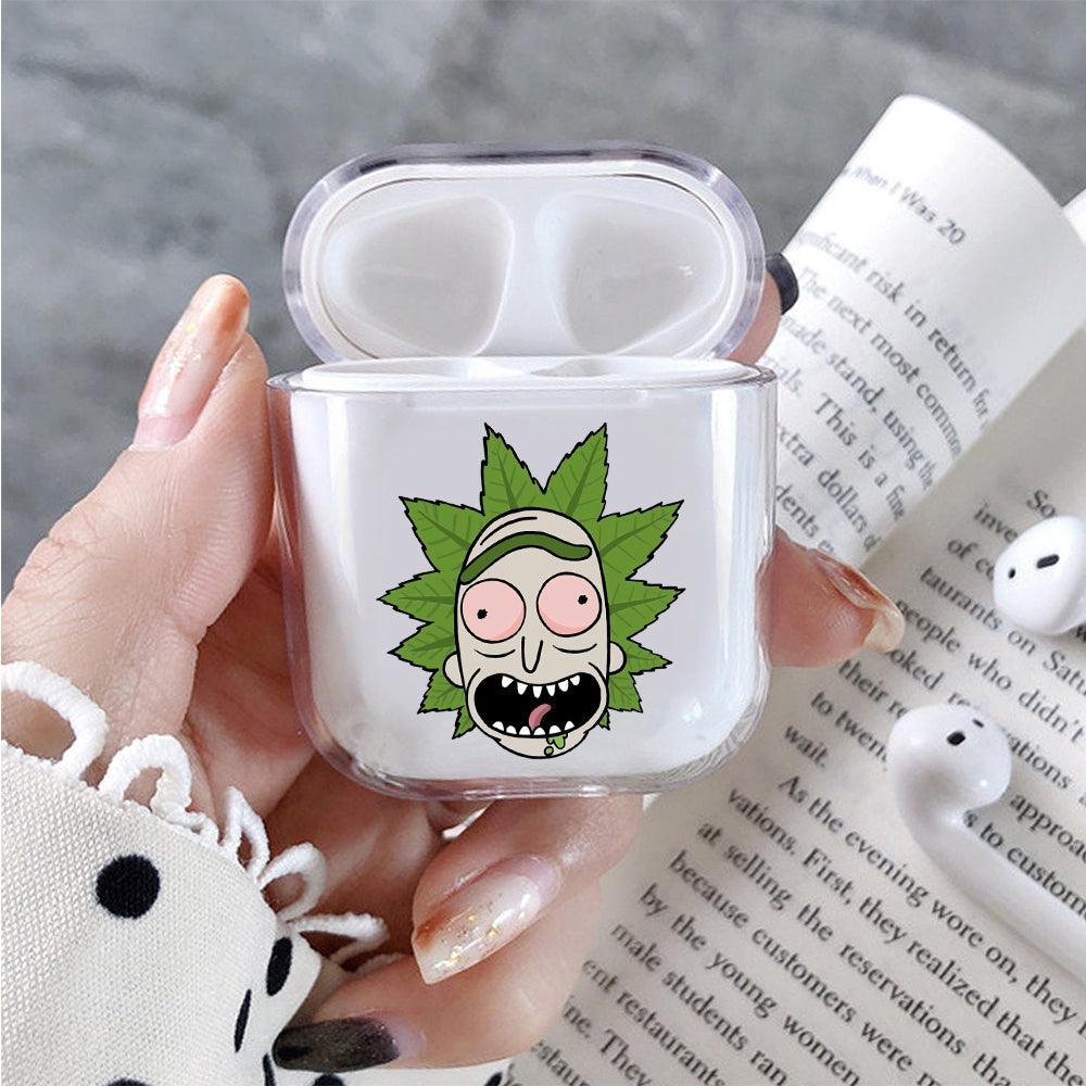 Rick's Face Leaf hair Apple Airpods Clear Case-Xtracase