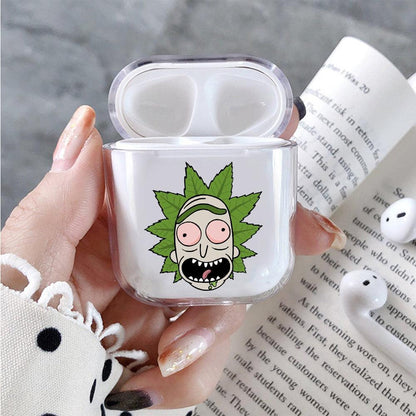 Rick's Face Leaf hair Apple Airpods Clear Case-Xtracase